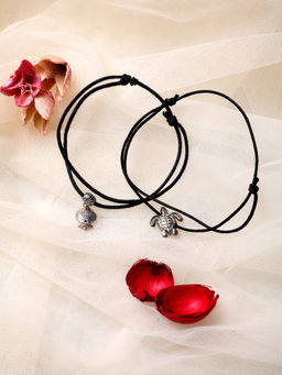 PANASH - Women Silver-Plated Charm Nazariya Anklet