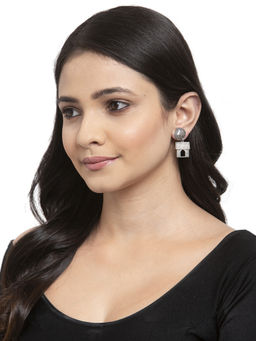 PANASH - Silver-Plated Quirky Drop Earrings