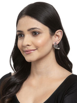PANASH - Silver-Plated Quirky Drop Earrings