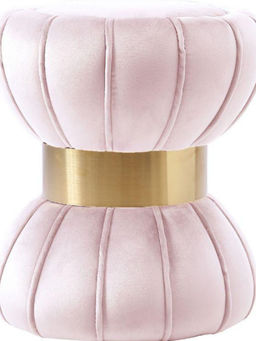 Angie Homes - Pink Hour Glass Pouf