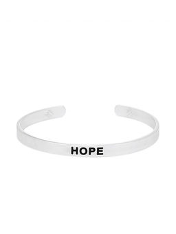 Pipa Bella by Nykaa Fashion - Silver Plated 'Hope' Cuff Bracelet