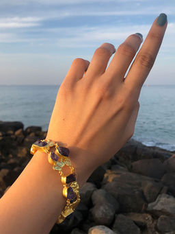 Pipa Bella by Nykaa Fashion - Purple Stone Bracelet
