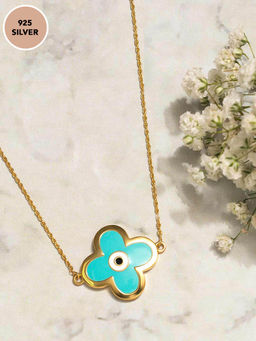 Pipa Bella by Nykaa Fashion - Gold-Toned Flower Shaped Evil Eye Necklace