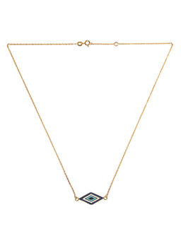 Pipa Bella by Nykaa Fashion - Minimal Gold Plated Enamel Evil Eye CZ Studded Necklace