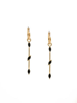 Pipa Bella by Nykaa Fashion - Black Drop Earrings