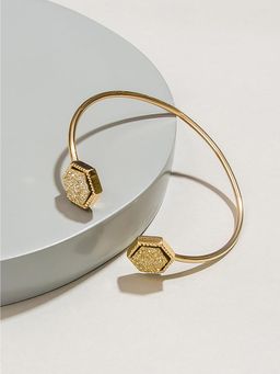 Pipa Bella by Nykaa Fashion - Gold-Plated Sparkle Cuff Bracelet