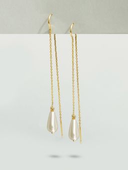 Pipa Bella by Nykaa Fashion - Thread Earrings With White Pearl