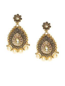 PANASH - Gold-Plated Teardrop-Shaped Drop Earrings