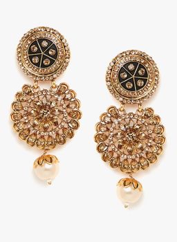 PANASH - Gold-Plated Contemporary Drop Earrings
