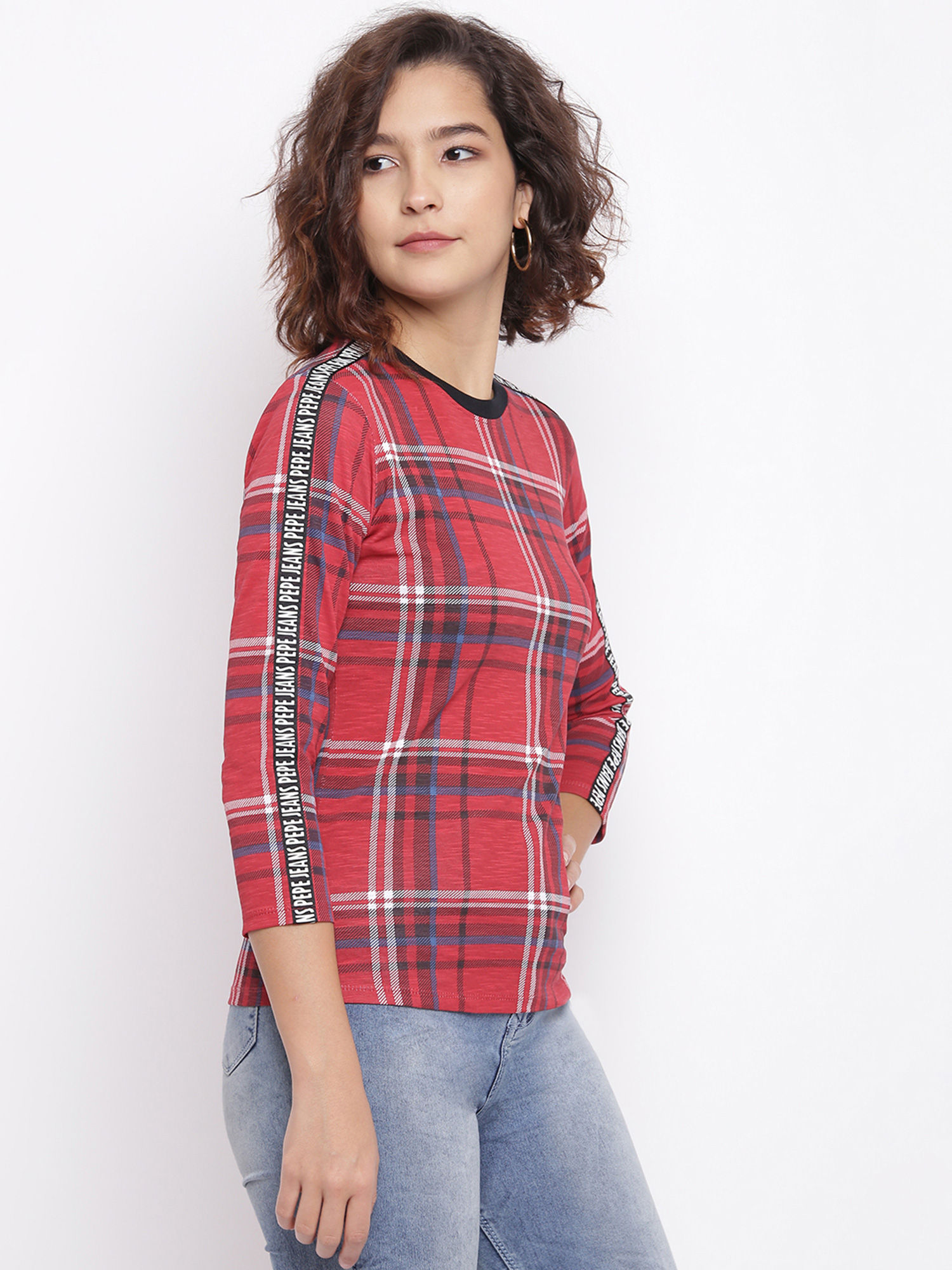 Buy Pepe Jeans Women Red Tshirt (L 