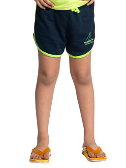 Plan B - Navy Blue Girls Cotton Shorts