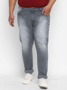 Urbano Plus - Grey Regular Fit Denim Jeans Stretchable