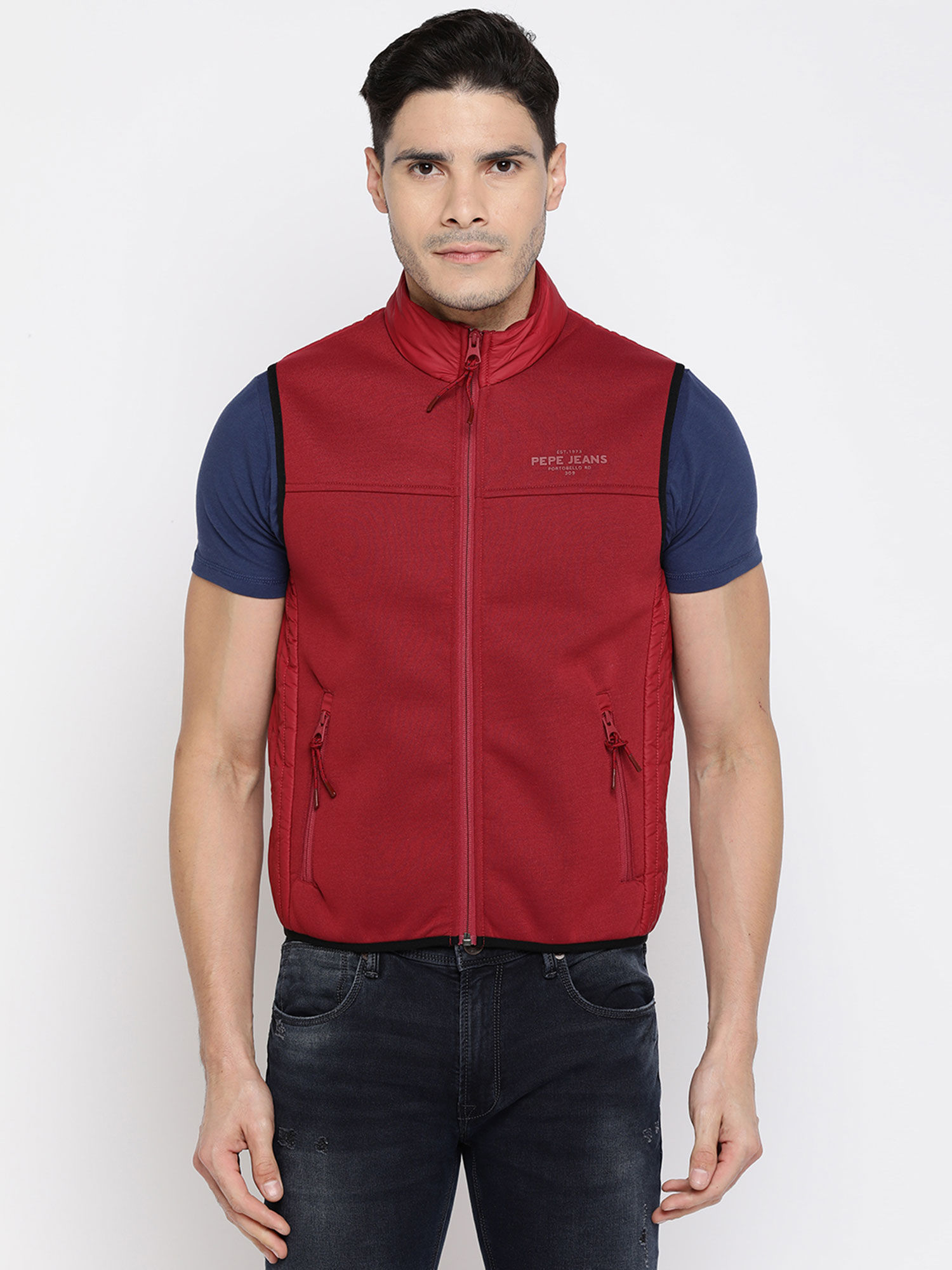 Buy Pepe Jeans Burgundy Jacket Online 