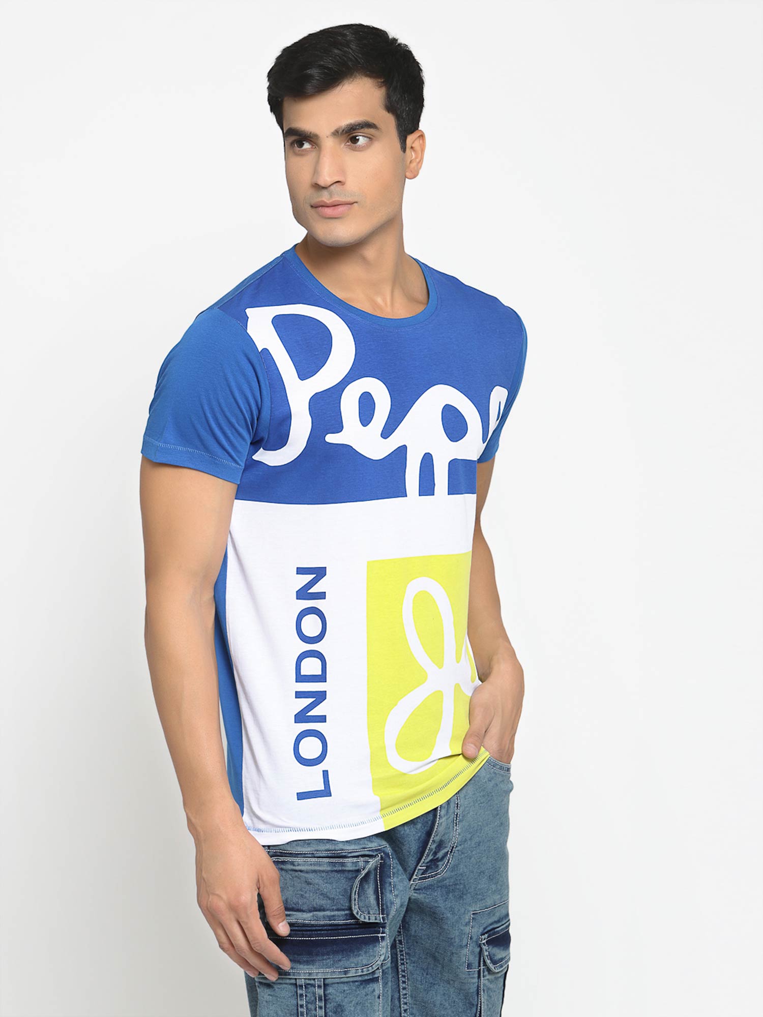 Pepe Jeans Royal blue Printed T-Shirts 
