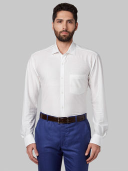 Park Avenue - White Solid Formal Shirt