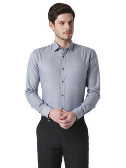 Park Avenue - Dark Grey Solid Formal Shirt