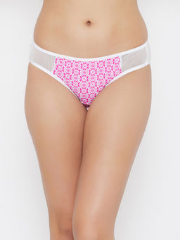 Clovia - Low Waist Geometric Print Bikini Panty In White