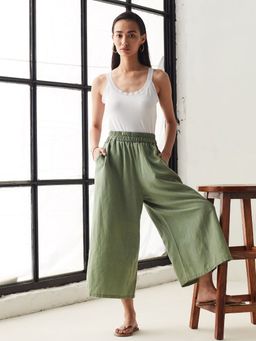 Label Ritu Kumar - Olive Solid Pant