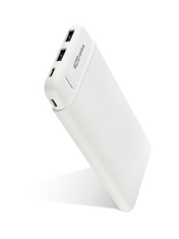 Portronics - Power PRO 10K 10000mAh Power Bank with Dual Output Mobile Charger (POR 1110) (White)