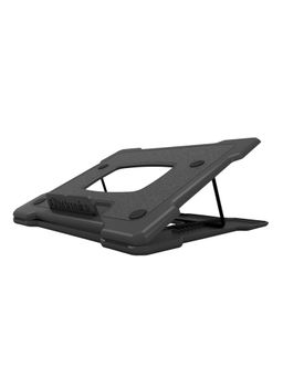 Portronics - MY BUDDY HEXA III Portable Foldable Laptop Stand Air Ventilated Height Adjustment(Black)