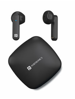 Portronics - Harmonics Twins S2 Wireless Bluetooth 5.0 Sports Earbuds with Voice Assistant(Black)