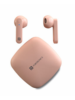 Portronics - Harmonics Twins S2 Wireless Bluetooth 5.0 Sports Earbuds with Voice Assistant(Pink)