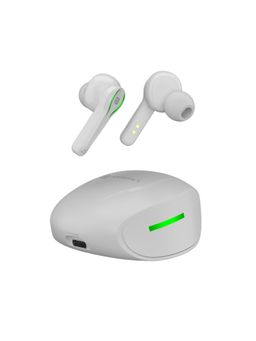 Portronics - Harmonics Twins 23 Smart TWS Earbuds with Bluetooth 5.0, Upto 14Hrs Playtime-POR-1422 - White