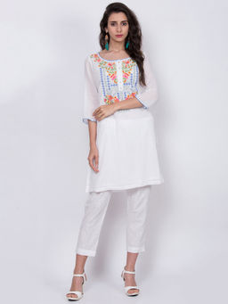 Biba - White Embroidered Tunic