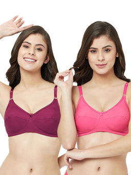 Groversons Paris Beauty - Non-Padded Wirefree Full-Coverage Bra-PO2