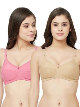 Groversons Paris Beauty - Non-Padded Wirefree Full-Coverage Bra-PO2