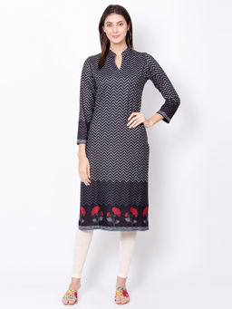 Biba - Black Printed Kurta