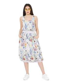 PS Pret by Payal Singhal - Stone Printed Art Crepe Racer Back Top With Balloon Skirt (Set of 2)
