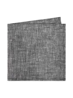 Closet Code - Linen Black And White Pocket Square