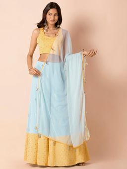 Indya - X Payal Singhal Mint Yellow Metallic Tassel Dupatta (Free Size)