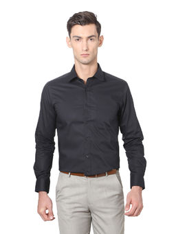 Peter England - Black Long Sleeves Formal Shirt