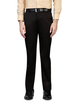 Peter England - Black Solid Trousers
