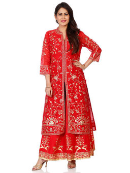 Biba - Red Embroidered Kurta