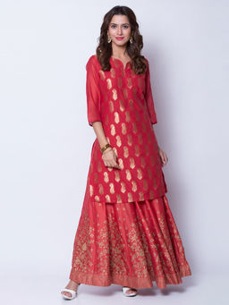 Biba - Red Printed Kurta