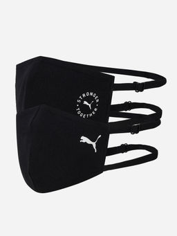 Puma - Headband Unisex Black Face Mask (Set of 2)