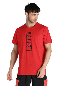 Puma - Performance Cat Branded Mens Red T-shirt