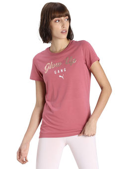 Puma - Performance Slogan Ss Womens Mauve T-shirt