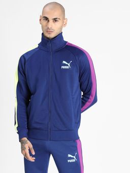 Puma - Iconic T7 Regular Fit Men Blue Track Jacket