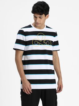 Puma - Cloud 9 Disconnect Striped Men Black T-shirt
