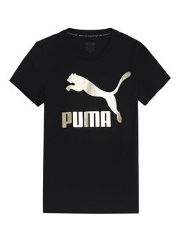Puma - Black Printed Classics Logo Youth Tee