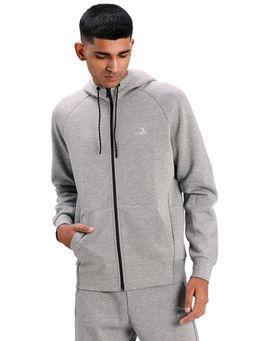 Puma - Classics Tech Crew Mens Grey Casual Sweatshirt