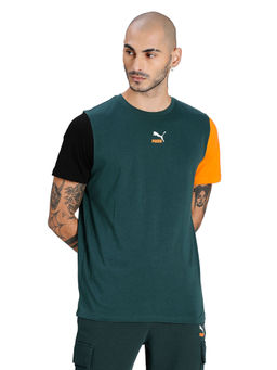 Puma - Clsx Mens Green Casual T-shirt