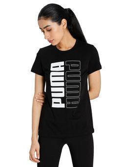 Puma - Power Logo Womens Black Casual T-shirt