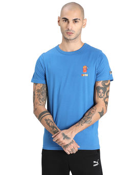 Puma - Downtown Graphic Mens Blue Casual T-shirt