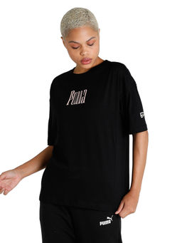 Puma - Downtown Graphic Womens Black Casual T-shirt