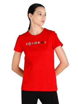 Puma - As Graphic Womens Red Casual T-shirt